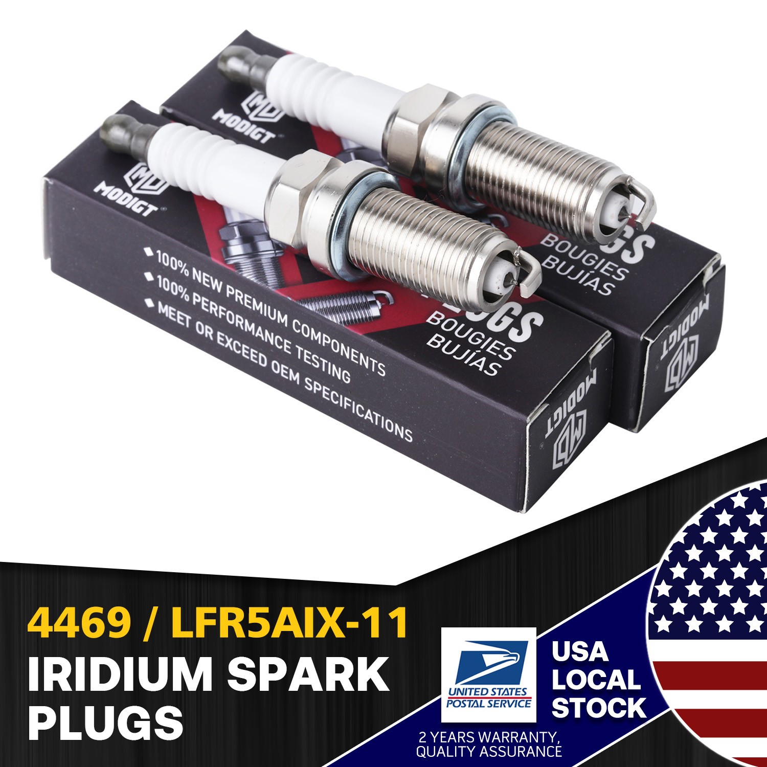 High Quality 4 Pcs Iridium 4469 LFR5AIX-11 Spark Plugs For INFINITI Hyundai