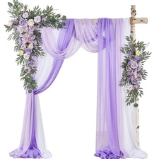 Wedding Arch Flowers with Drape Kit (Pack of 5) - 2pcs Artificial Flower Swag...