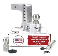 WEIGH SAFE WS6-2.5-KA Adjustable Trailer Hitch Ball Mount - 6" Drop Hitch for