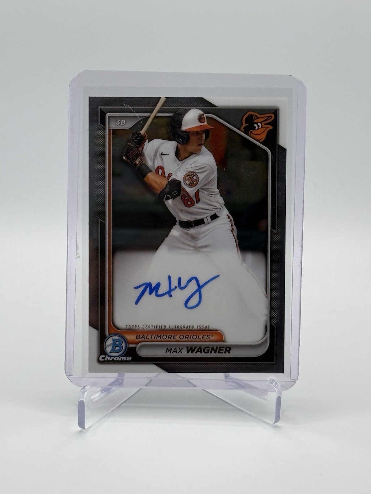 2024 Bowman Chrome Max Wagner On Card AUTO Autograph RC #CPA-MW Orioles