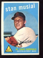 1959 Topps Baseball Card #150 Stan Musial