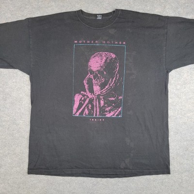 Mother Mother Shirt Mens 2XL Dead Inside Skull Graphic Band Tee Music M&O Gold