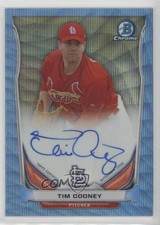 2014 Bowman Chrome Prospect Blue Wave Refractor 28/50 Tim Cooney Auto z1r