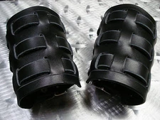 LEATHER VIKING STRAPPED GAUNTLETS.THRASH METAL...(MDLG0066).....MEGADETH'S