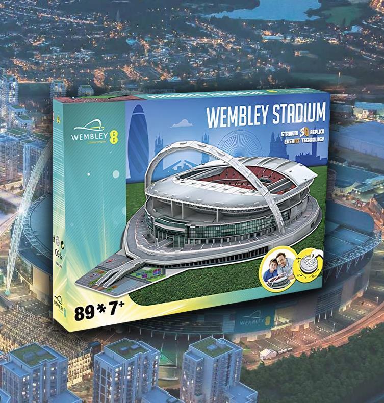 University Games Unisex Kids Wembley 3D Stadium Puzzle - Image 6