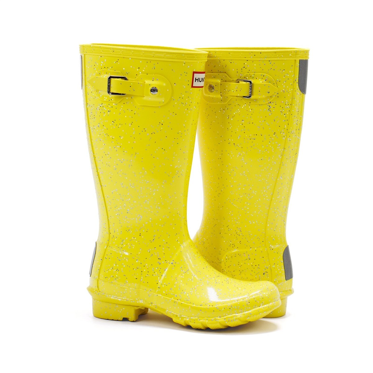 Girl's Hunter Boots Waterproof Rain Boot Yellow Glitter Waterproof