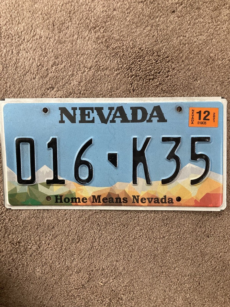 2021 Nevada License Plate - 016 K35 - Nice Natural! | eBay