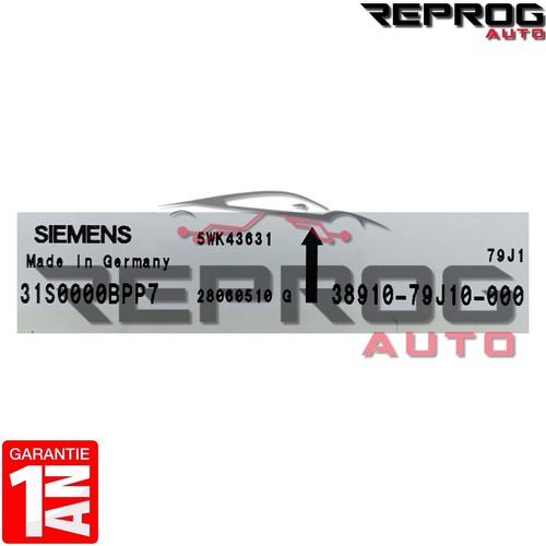 CALCULATEUR AIRBAG VIERGE FIAT SEDICI 5WK43631 38910-79J10 SIEMENS - Picture 2 of 2