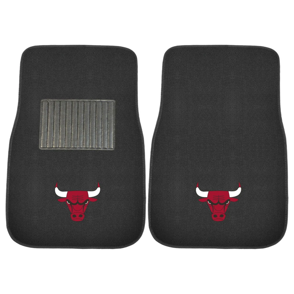 4PC NBA Chicago Bulls Car Truck Black All Weather Carpet Floor Mats Set - Изображение 2 из 4