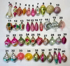 Vintage glass Christmas tree Ornament decoration USSR  №614