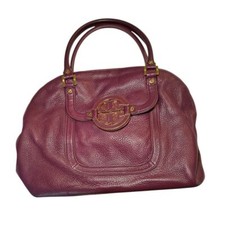 Tory Burch Amanda Handbag Pre Owned Maroon