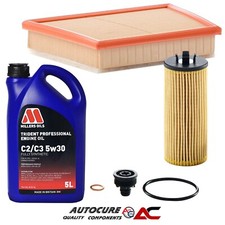 FOR MINI HATCH COOPER D 1.5 MK4 F56 2013 ONWARDS OIL AIR FILTER SERVICE KIT & 5L
