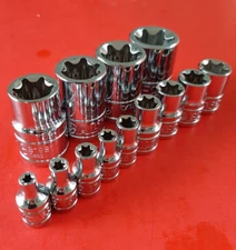 NEW KOBALT 13 Piece 1/4" 3/8" 1/2" Drive EXTERNAL E-Torx Etorx Star Socket Set