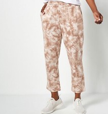 AnyBody Printed Brushed Towel Terry Pant Almond TieDye Medium A498719