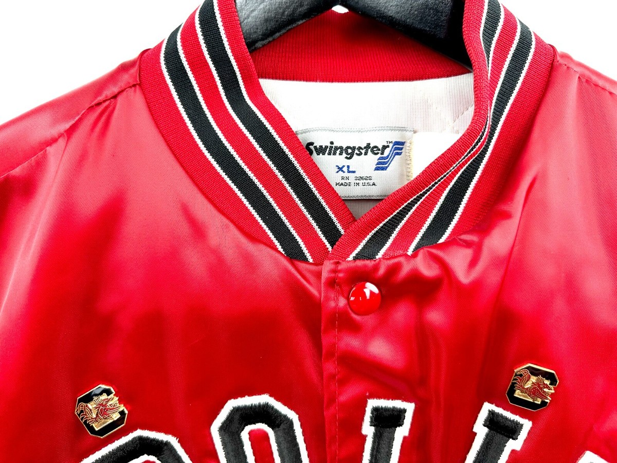 South Carolina Gamecocks Vtg 80-90s Swingster Red Satin Jacket XL 