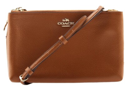 Coach Lyla Crossbody in Pebble Leather. F38273. Brown | eBay