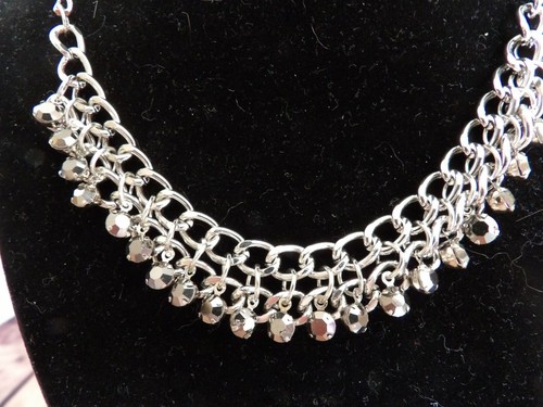 Grind - Black Crystal / Silver Necklace 