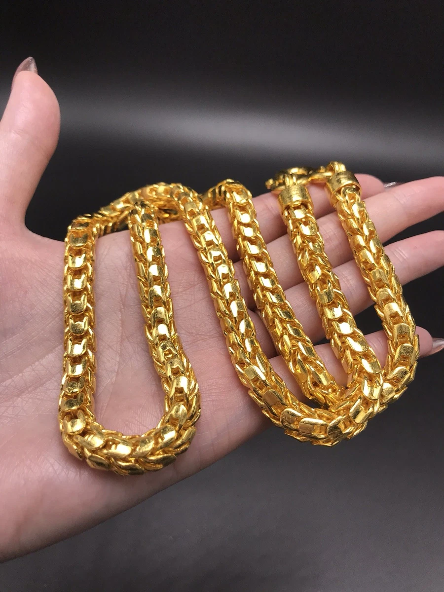 24kt solid gold sale chain