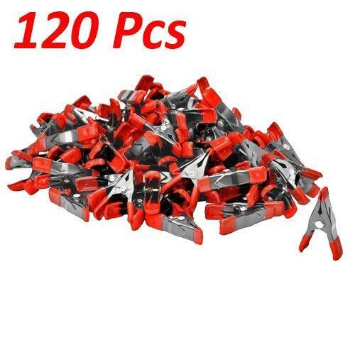 Wideskall 2" inch Mini Metal Spring Clamps w/Red Rubber Tips Clips (Pack... - Picture 1 of 1