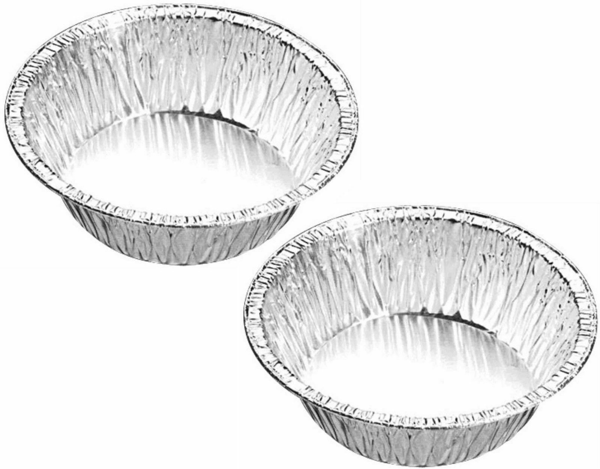 SMALL ALUMINIUM FOIL DISHES STEAK PIE ROUND 33MM DEEP BAKING