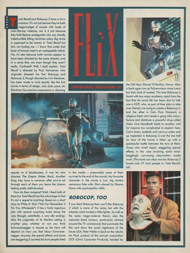 Vintage Robocop 2 Movie Review Arnold Schwarzenegger Photo Print Article