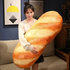 3D Charming Bread-Shaped Plush Pillow Soft Pillow Decorative for Home