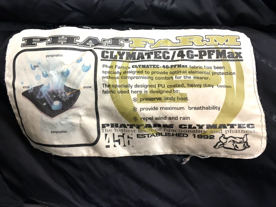 MINT Authentic Phat Farm XL Clymatec 4G-PFMax Parka Real Fur Hood Down Filled - Image 4 of 4