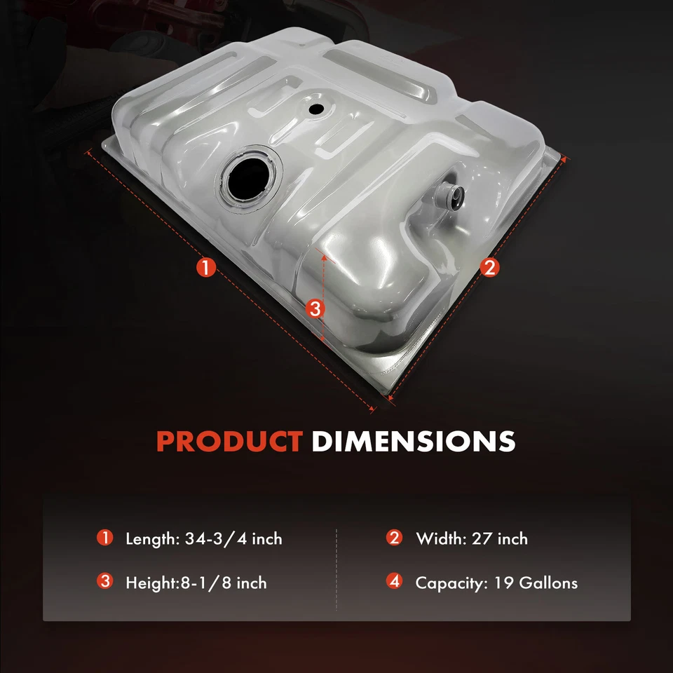 Топливный бак 19 галлонов для Ford F-150 F-250 F-350 1985-1986 задняя ось E5TZ9002E - Изображение 4 из 4