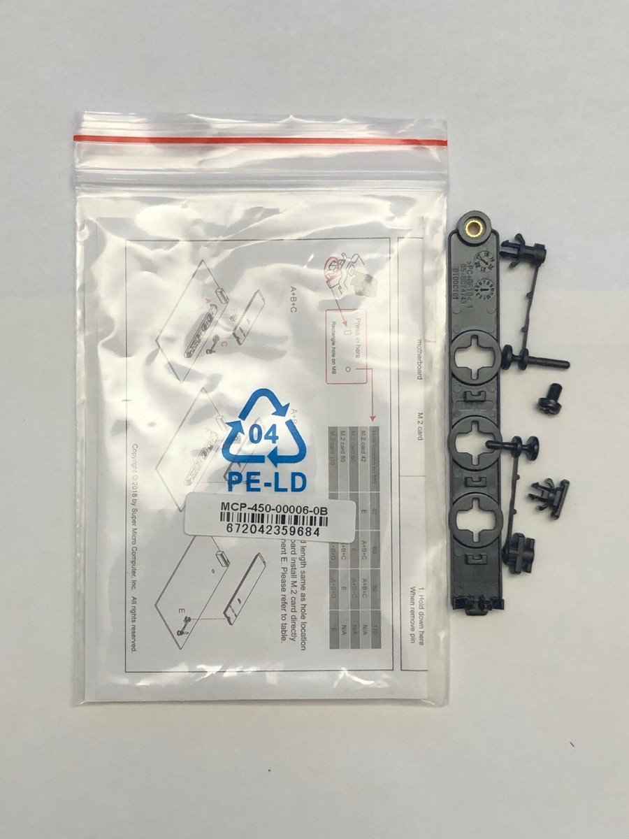 Supermicro MCP 450 00006 0B Plastic M.2 Holder Kit For X11SCA