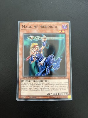 YU GI OH MAGIERKARTE LEHRLING SUPER RARE SBAD-IT002 1EDZ DECK SCHWARZ LDD GOAT