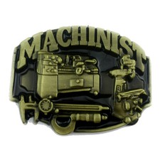 Machinist Belt Buckle Western Cowboy American Workers Mechanic MACH-01-G 