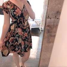 Xhilaration xsmall Flirty floral wrap style dress