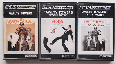 3x ORIGINAL BBC FAWLTY TOWERS CASSETTE TAPES RESTPOSTEN KONVOLUT JOHN CLEESE