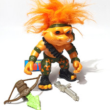 Battle Trolls SGT TROLL FIGURE B 100 COMPLETE original Hasbro Rambo warrior