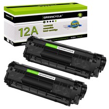 2PK Q2612A 12A Black Toner For HP 12A LaserJet 1012 1010 1018 1020 3030 3020