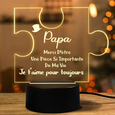 Porte-clés Cadeau Pour Papa - Acier Inoxydable Gravé, Taille 3x6 Cm, Fête Des Pères, Anniversaire, Noël