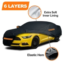 6 LAYER & COTTON CUSTOM FIT FORD MUSTANG GT CAR COVER 100% Waterproof OUTDOOR