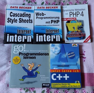Programmieren Lernen, diverse Bücher, c++, Php, Css, VB,