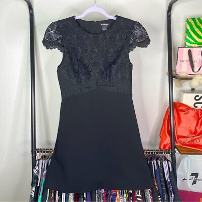 Club Monaco Zulandah Black Lace A Line Dress | eBay
