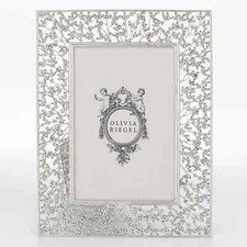 Olivia Riegel Silver Isadora 4"x6" Picture Frame RT2261 New Original Packaging