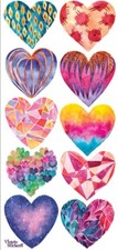 Violette Stickers Watercolor Hearts Love Valentine's Day Craft Planner Supply