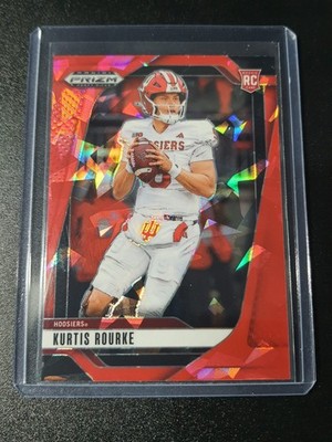 Kurtis Rourke - Prizm Draft Picks 2025 - 49ers, Indiana - Red Cracked Ice - RC