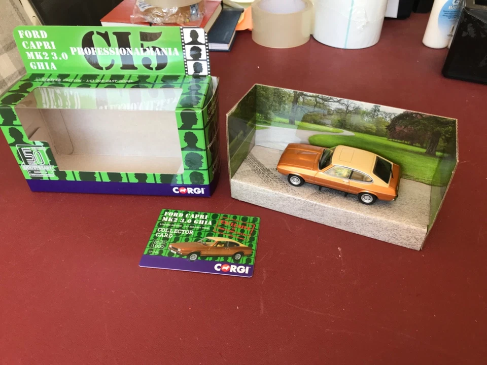 CORGI 1/43 BODIES 1976 FORD CAPRI MK2 3.0 GHIA (THE PROFESSIONALS) GOLD CP15401 - Image 1 of 4