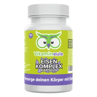 Eisen Komplex Kapseln - 56 Mg Hochdosiert - Mit Vitamin C - Vitamineule®