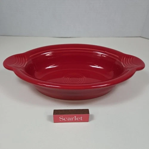 Fiestaware Individual Casserole Oval Au Gratin Baking Dish 9" Scarlet Red Fiesta