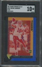 2021 Panini Chronicles Draft Picks Football Trevor Lawrence #232 Blue /99 SGC 10