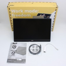 AOC 16T15 15.6" IPS LED Portable Monitor, FHD 1920x1080, 60Hz, 5Ms  Black