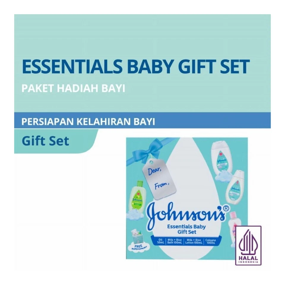 Johnson's Essentials Set de Regalo para Bebé Caja de Regalo para Bebé - Juego de Regalo de 4 Piezas Foto 4 de 4