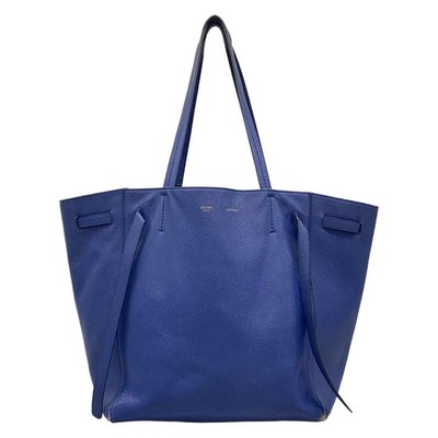 CELINE Cabas Phantom Small With Belt Navy Leather Tote Bag