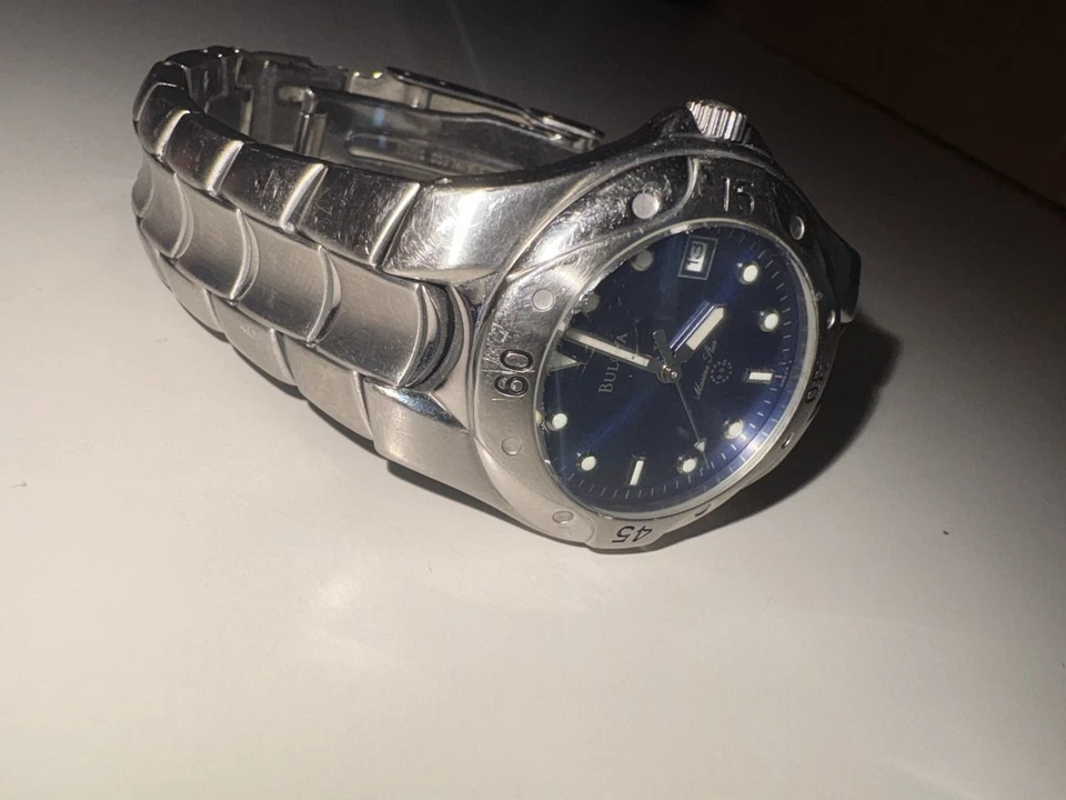 Bulova Marine Star Women's Blue Dial Stainless Steel Quartz Watch Date - Image 4 of 4